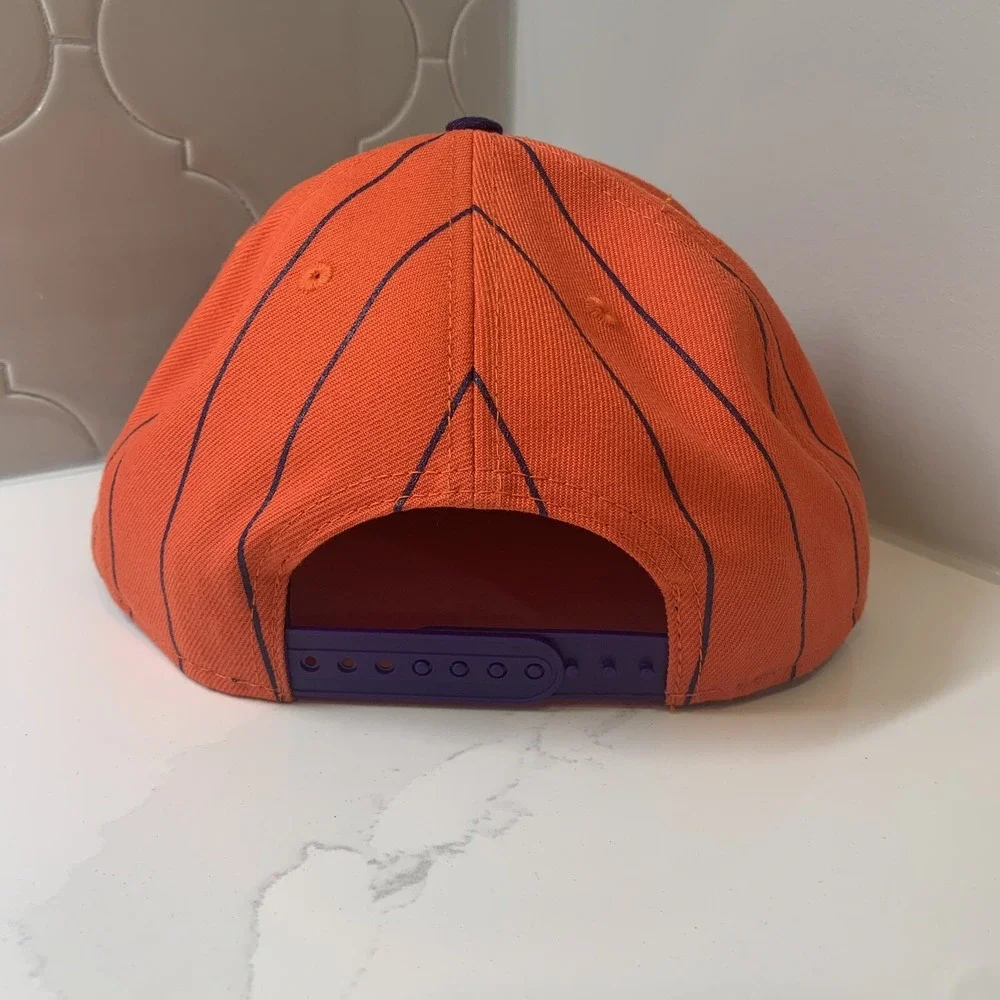 New Era Clemson Tigers Pinstriped Vintage Adjustable 9FIFTY Snapback Hat OSFM